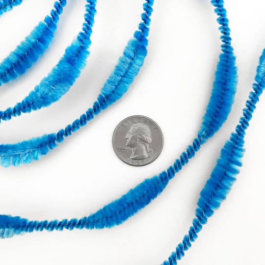 Petite 2-1/2" Bump Chenille for Beards and Arms in Turquoise Blue ~ 1 yd. (15 bumps)